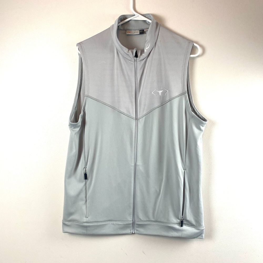 KJUS Westport Full Zip Golf Outdoor UPF 50 Sun Protection Vest Gray Mens 52 US L